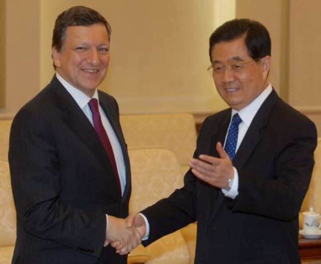 Durão Barroso com o presidente chinês Hu Jintao