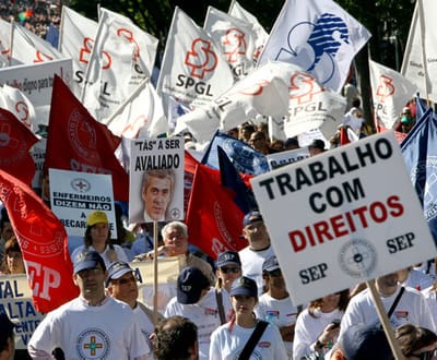 Milhares de trabalhadores em protesto - TVI