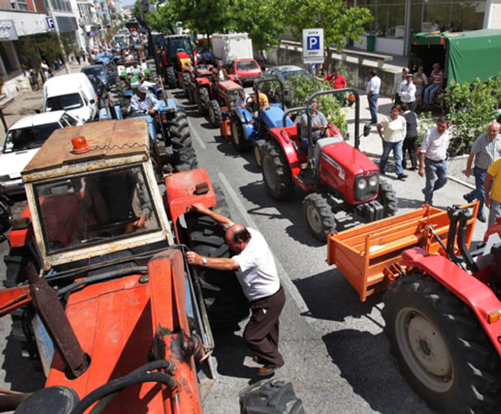 Protesto dos agricultores no Fundão