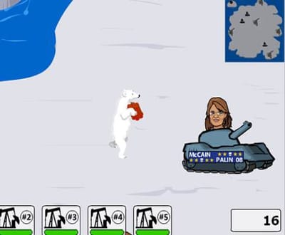 Jogo põe Sarah Palin a disparar contra ursos polares - TVI
