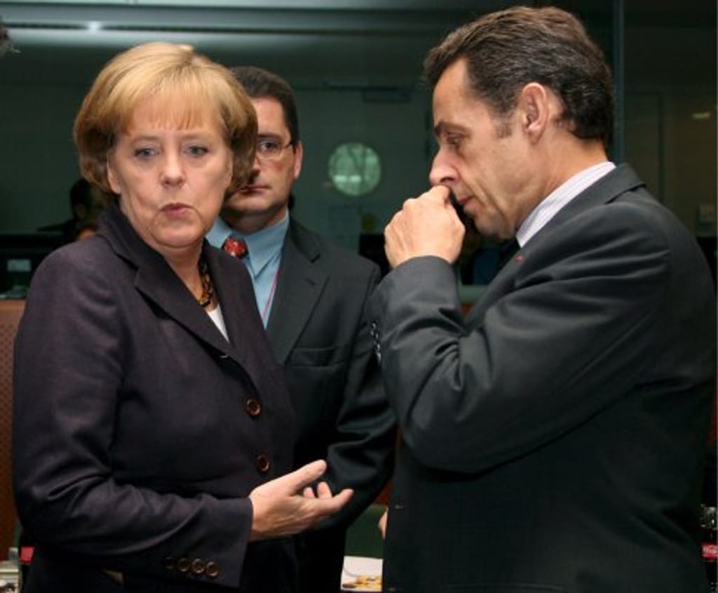 Angela Merkel com Nicolas Sarkozy
