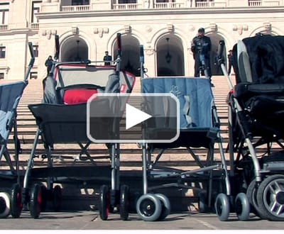 Carrinhos de bebé vazios na Assembleia da República (vídeo) - TVI