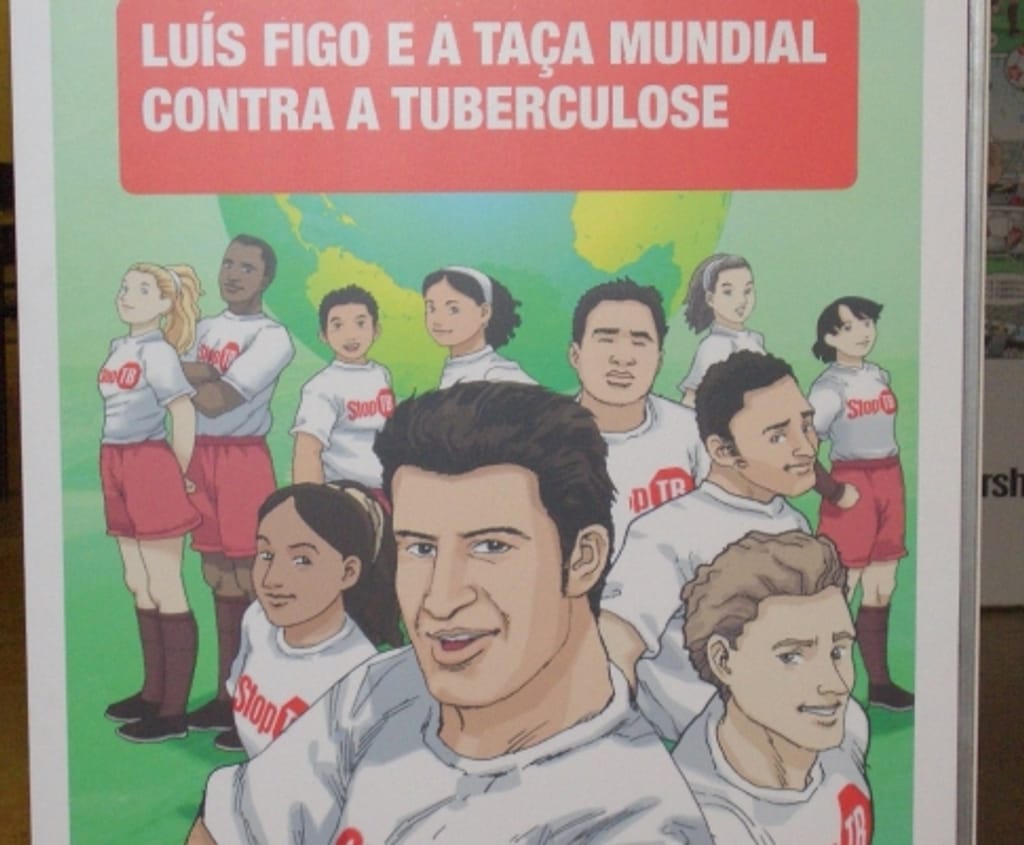 Luís Figo e a taça mundial contra a tuberculose