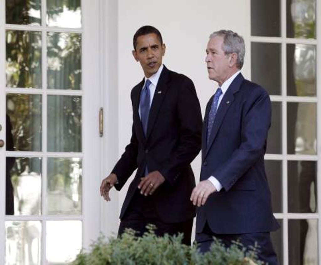 Bush recebeu Obama na Casa Branca