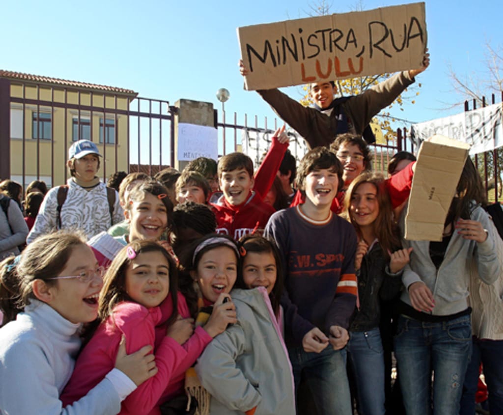 Manifestação de alunos (Miranda do Corvo)