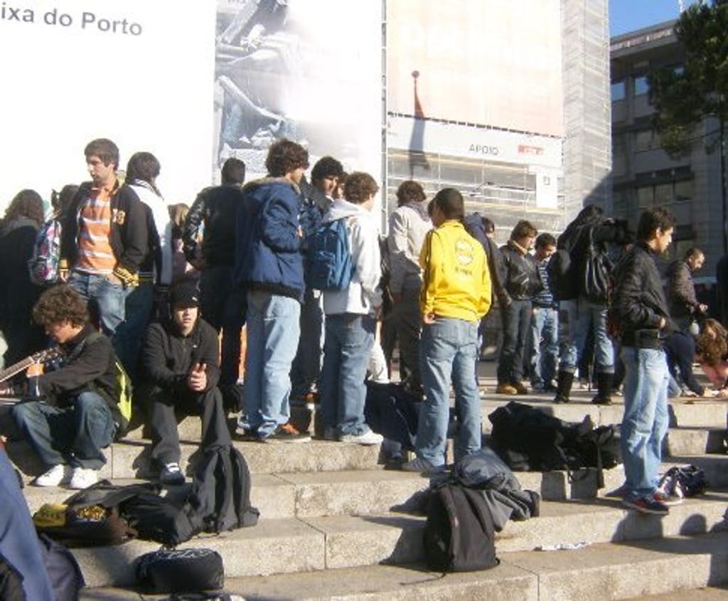 Manifestação de estudantes no Porto