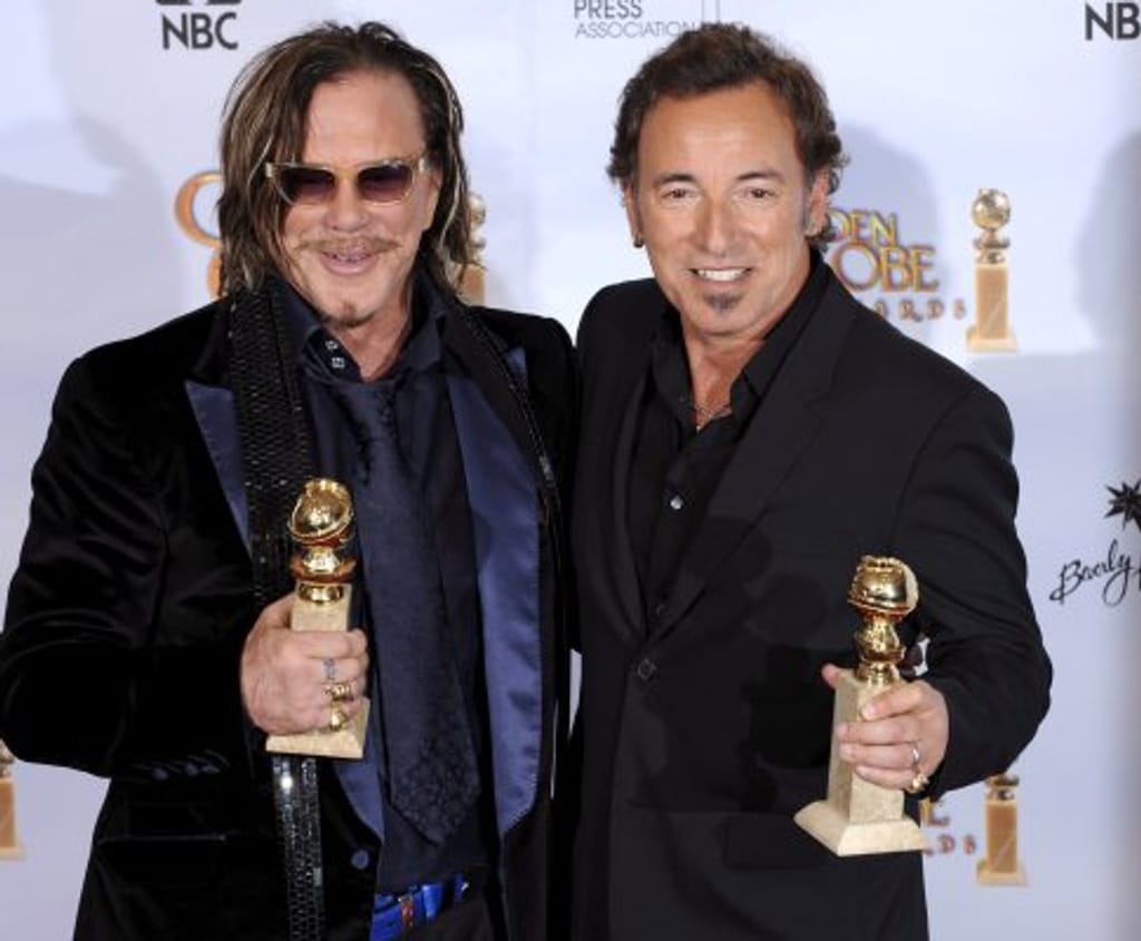 Mickey Rourke e Bruce Springsteen na 66ª edição dos Globos de Ouro (Foto EPA)
