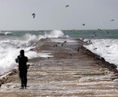 Mau tempo: ondas de seis metros no Algarve - TVI