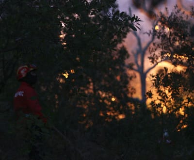 Violento incêndio na serra do Zambujal - TVI