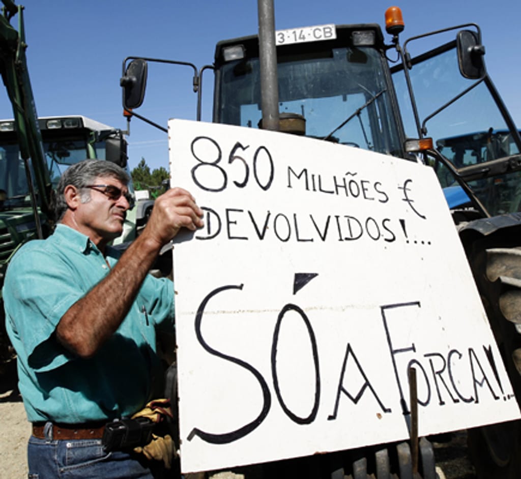 Agricultores em protesto