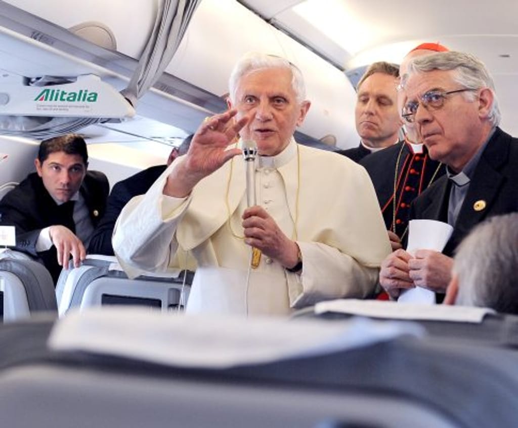 Papa no avião (EPA)