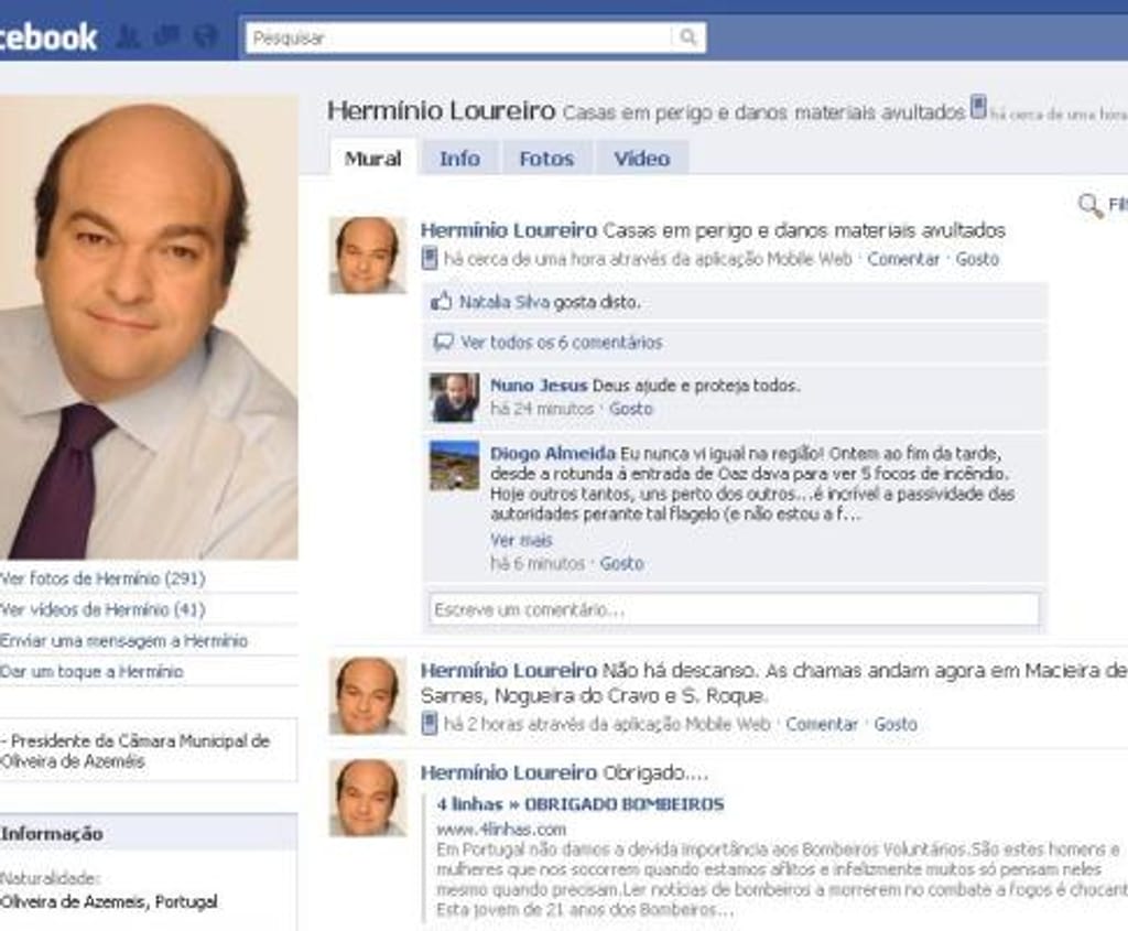 Facebook de Hermínio Loureiro