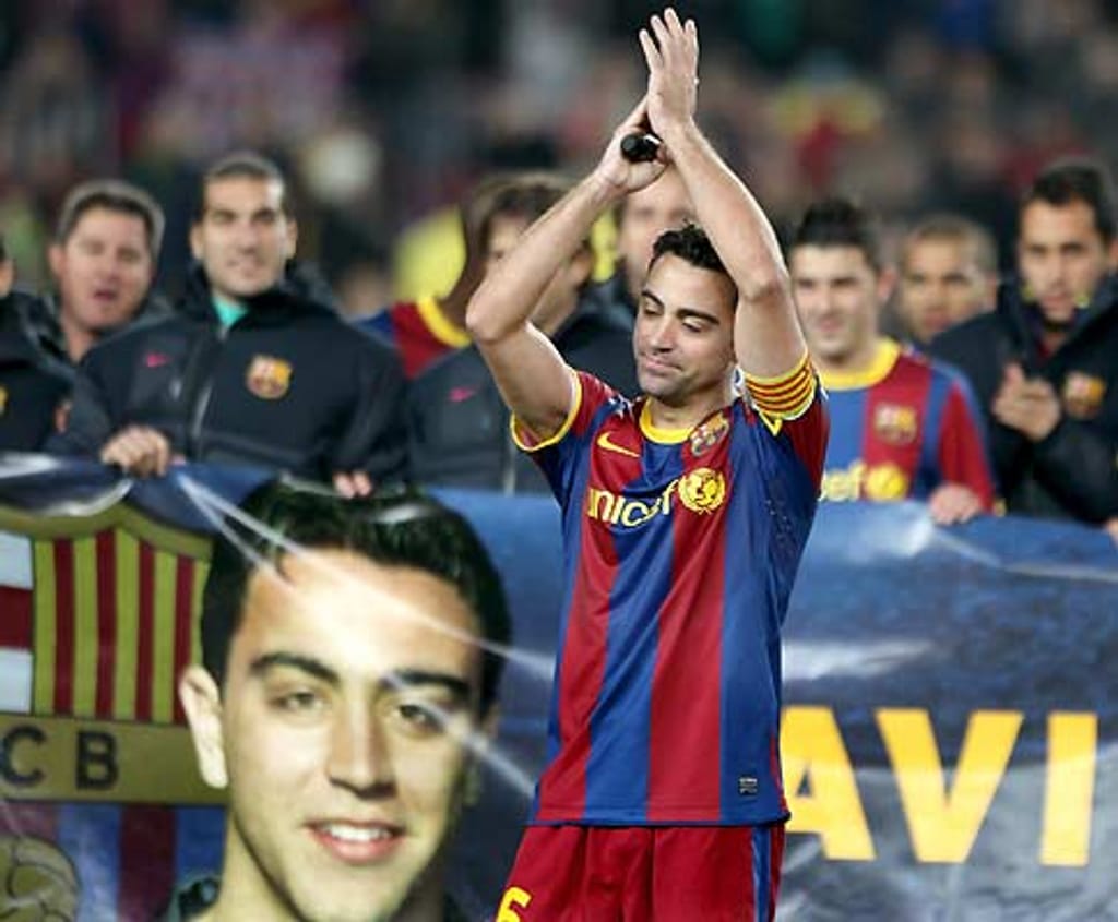Xavi recordista de jogos no Barcelona