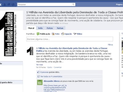 Movimento Facebook pede «1 Milhão na Avenida da Liberdade» - TVI