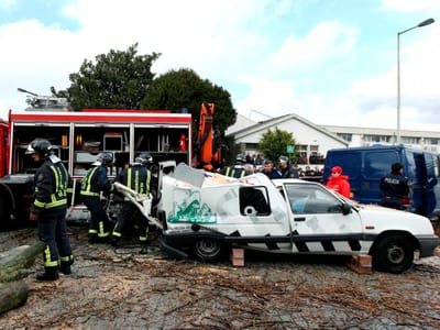 Porto: carros não escaparam à queda de árvores - TVI