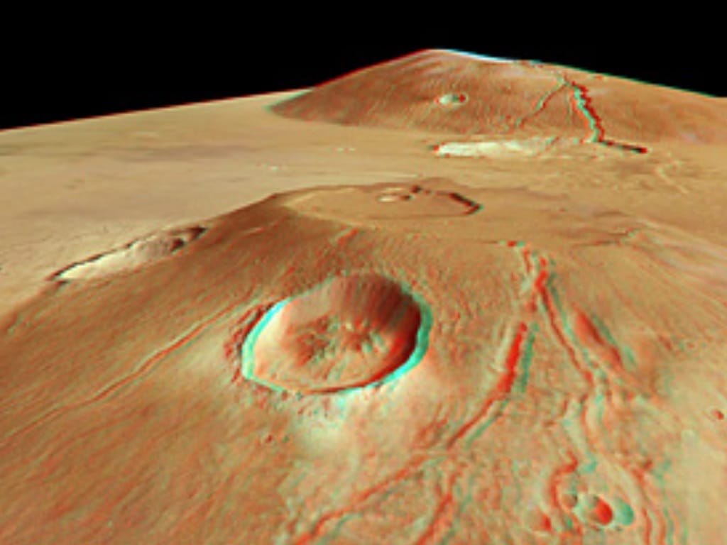 Marte: Ceraunius Tholus e Uranius Tholus