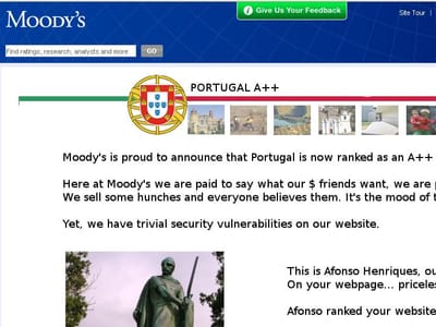 E se o site da Moody's fosse atacado por um português? - TVI