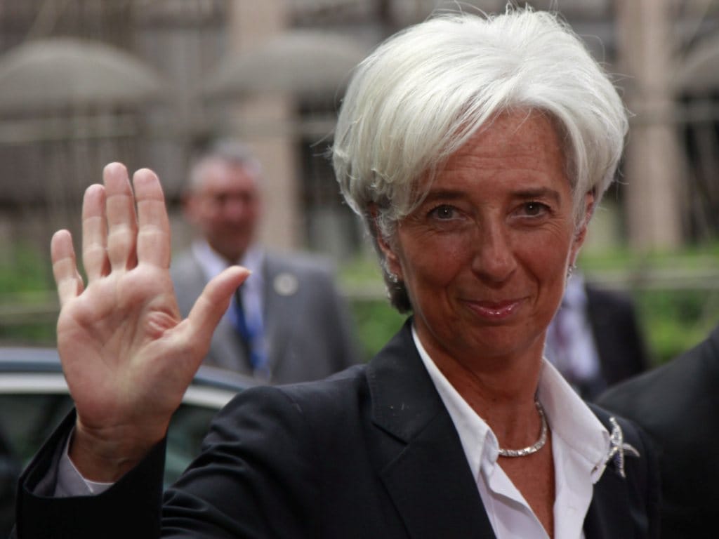 Christine Lagarde, à chegada da cimeira extraordinária