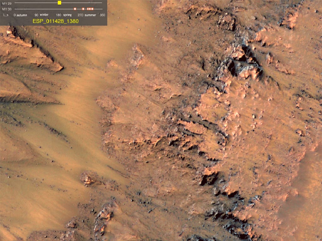 Nasa pode ter encontrado água corrente em Marte
