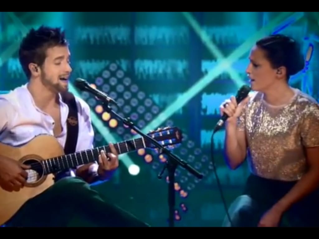 Pablo Alborán e Carminho no vídeo de «Perdóname»