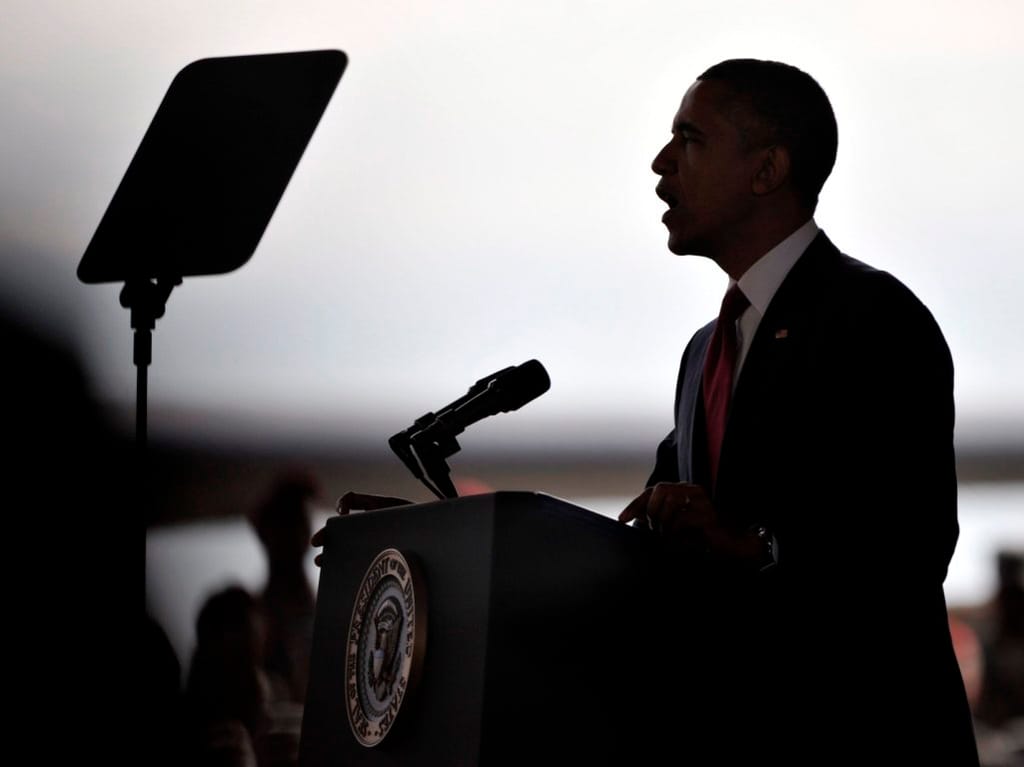 Obama em cerimónia que marca fim da guerra no Iraque (EPA/Sgt. David William McLean )