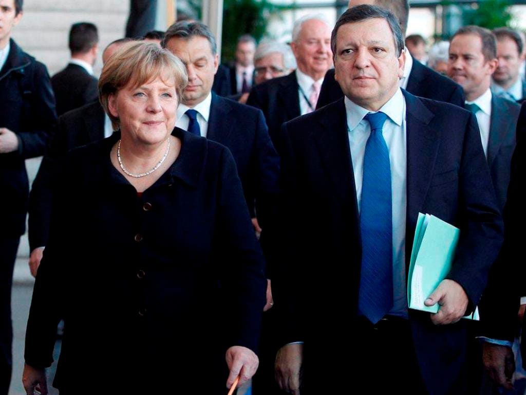 Merkel e Durão Barroso