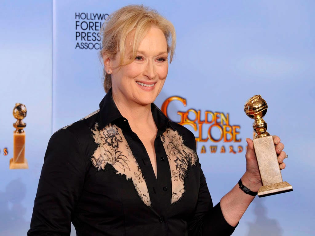 Meryl Streep nos Globos de Ouro 2012 (EPA)