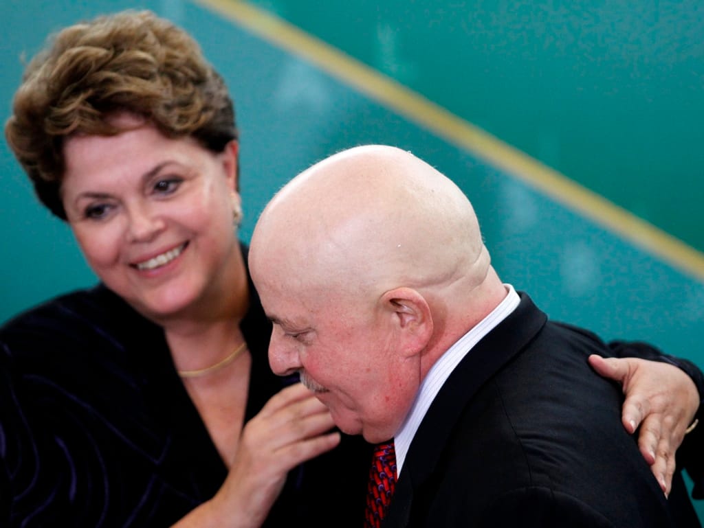 O ex-presidente do Brasil no Palácio do Planalto, em Brasília