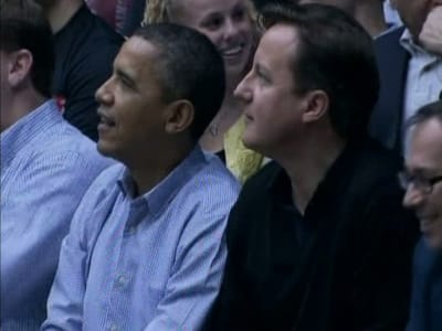 Obama e Cameron foram ao basquetebol - TVI