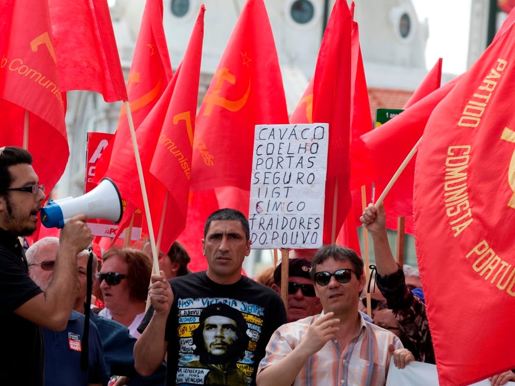 Manifestação do PCP em Lisboa (LUSA)