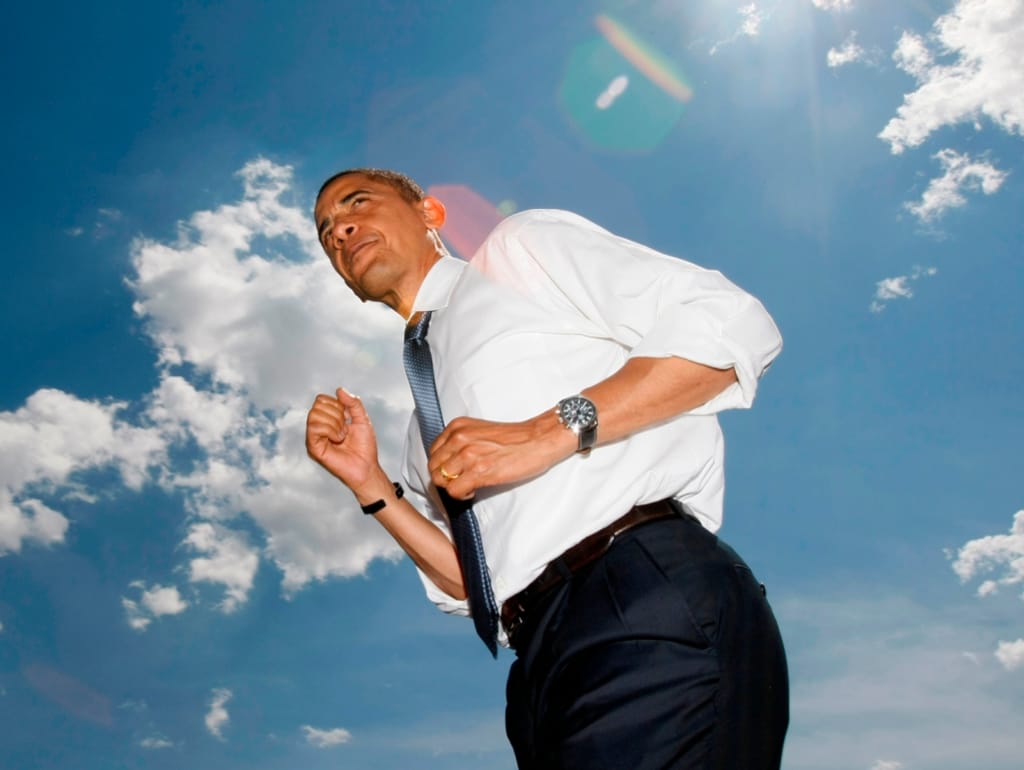 Barack Obama a fazer desporto [Foto: Reuters]