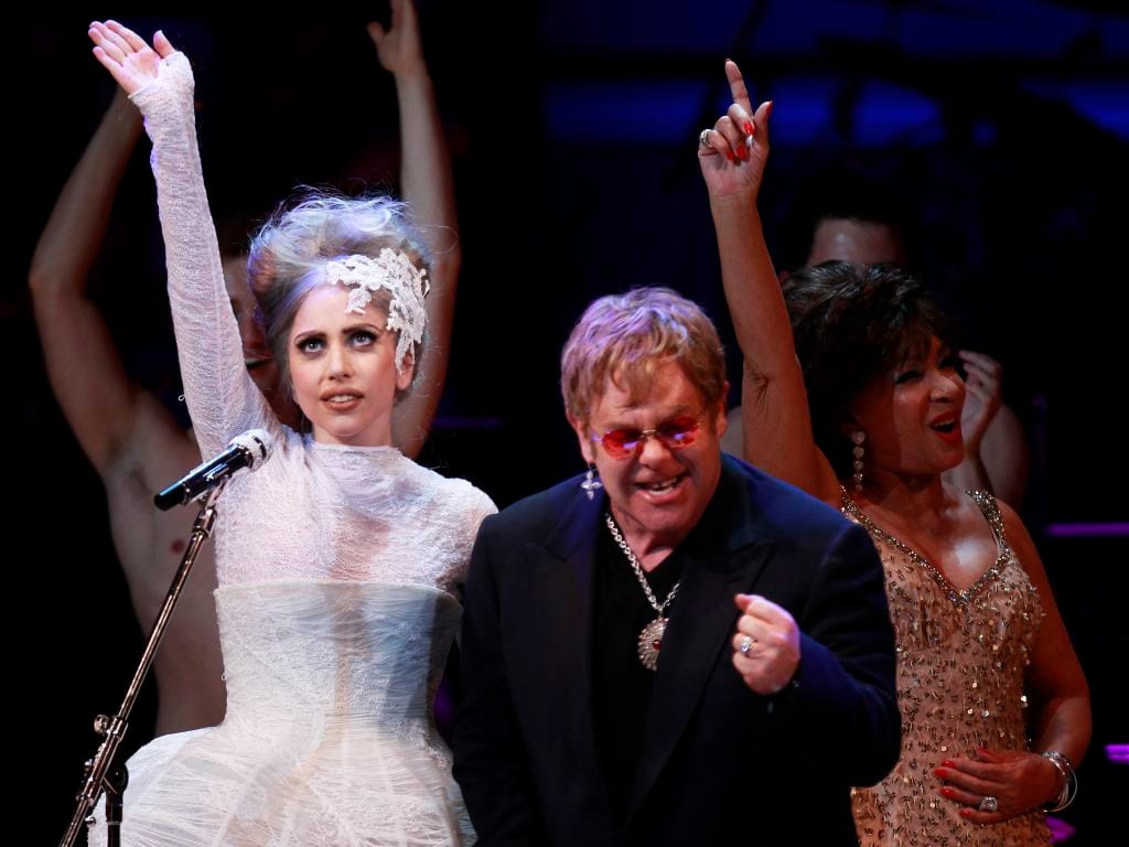 Lady Gaga e Elton John (Reuters)