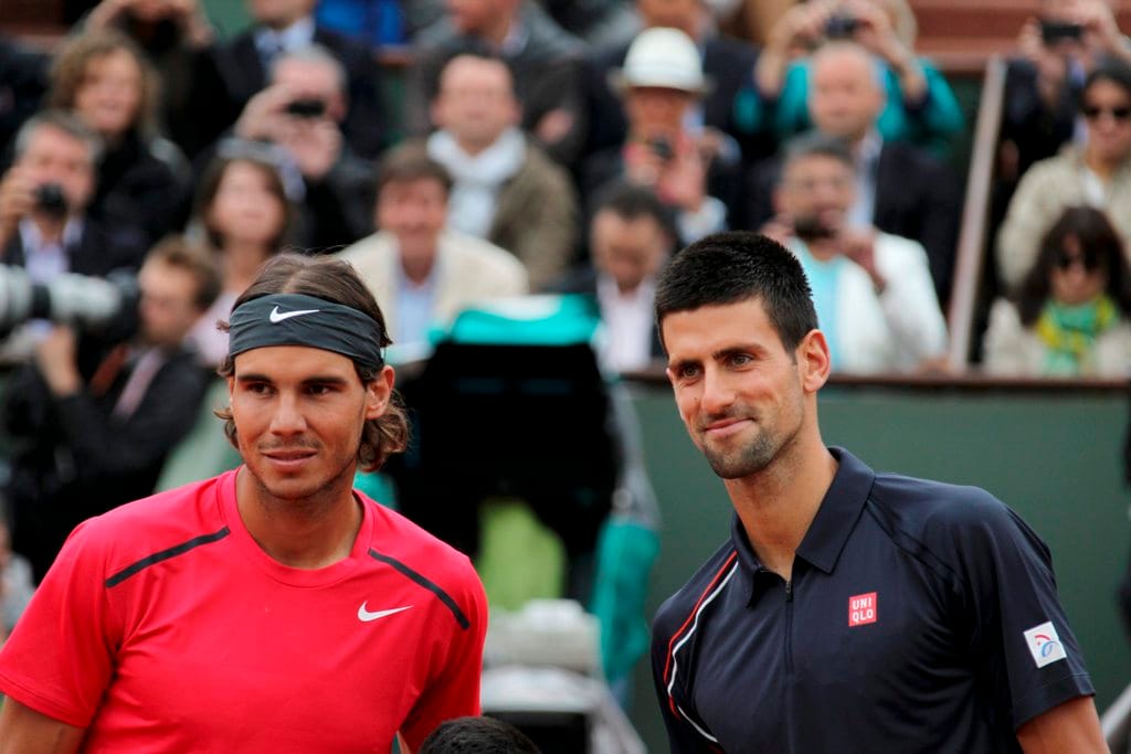 Rafael Nadal e Novak Djokovic - Famosos em Roland Garros Foto: Reuters