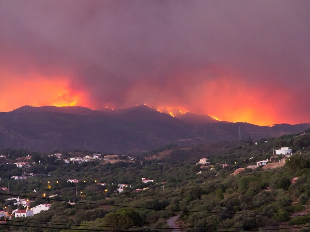 Incêndio em Bico Alto, São Brás de Alportel (foto enviada por José Filipe Sobral)