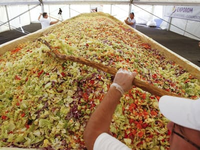 Novo recorde mundial: a maior salada do mundo - TVI