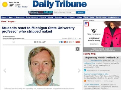 Professor universitário despe-se e grita com alunos - TVI
