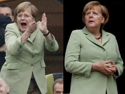 Merkel «provoca» gregos com casaco do Euro2012 - TVI