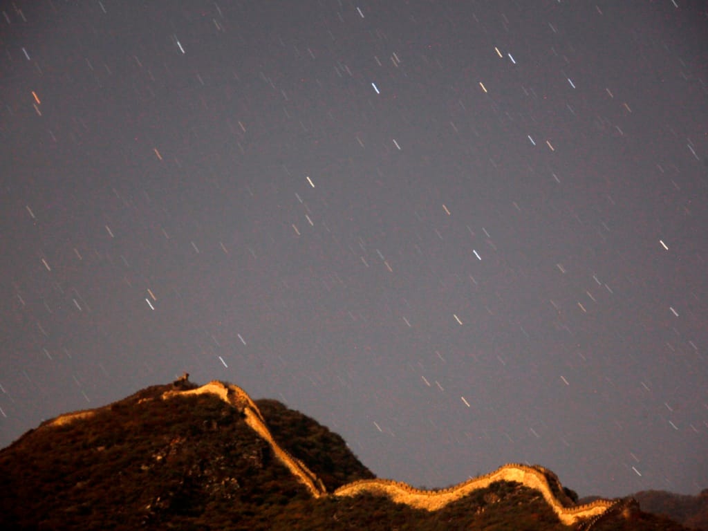 Chuva de estrelas na Grande Muralha chinesa [Reuters]