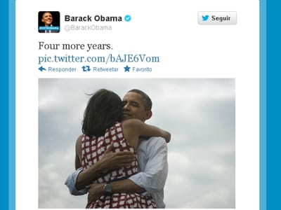 Abraço de Obama à mulher é o tweet mais partilhado de sempre - TVI