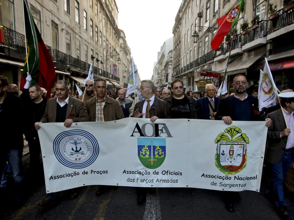 Militares em protesto em Lisboa (Lusa/Mário Cruz)