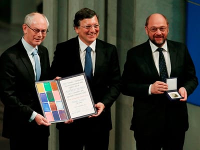 O momento português na entrega do Nobel da Paz - TVI
