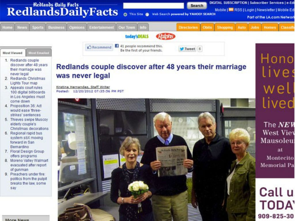 48 anos depois do casamento, afinal não são casados