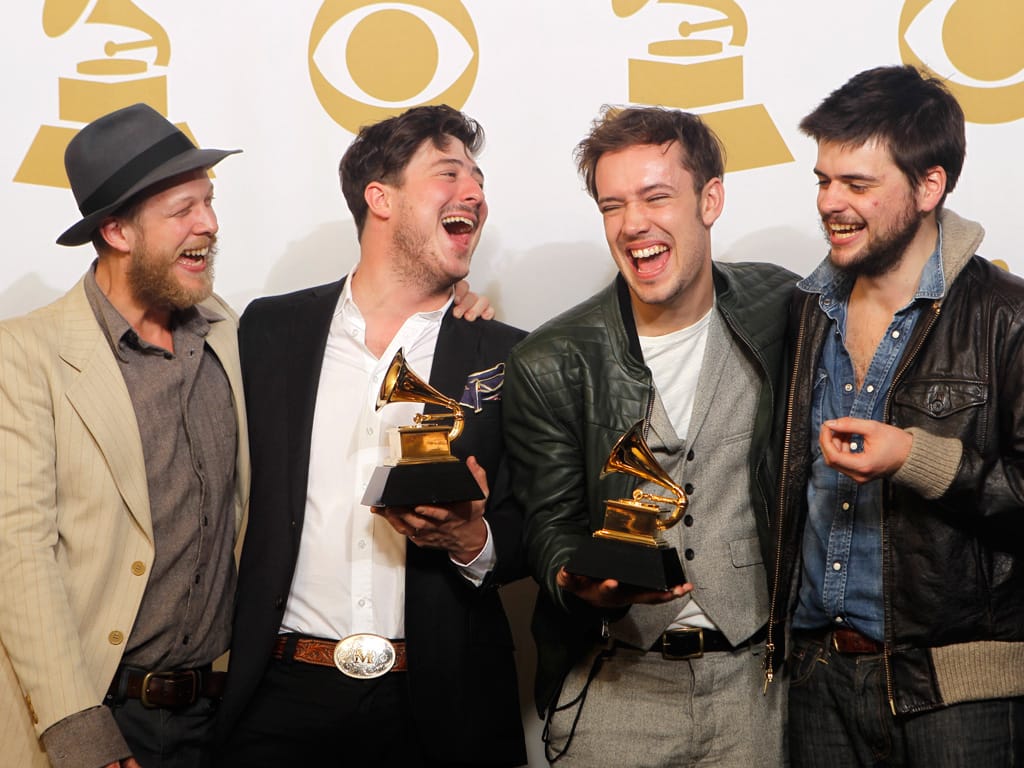 Mumford & Sons nos Grammy Awards 2013 (Reuters)