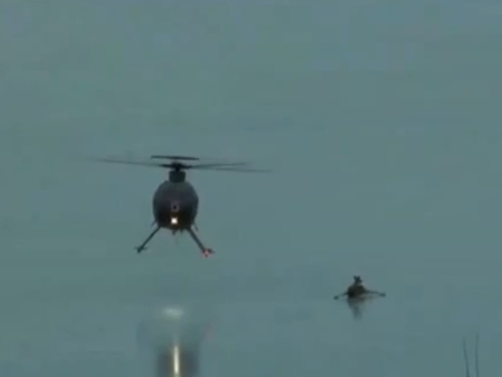 Vídeo: helicóptero salva veado com sopro no gelo