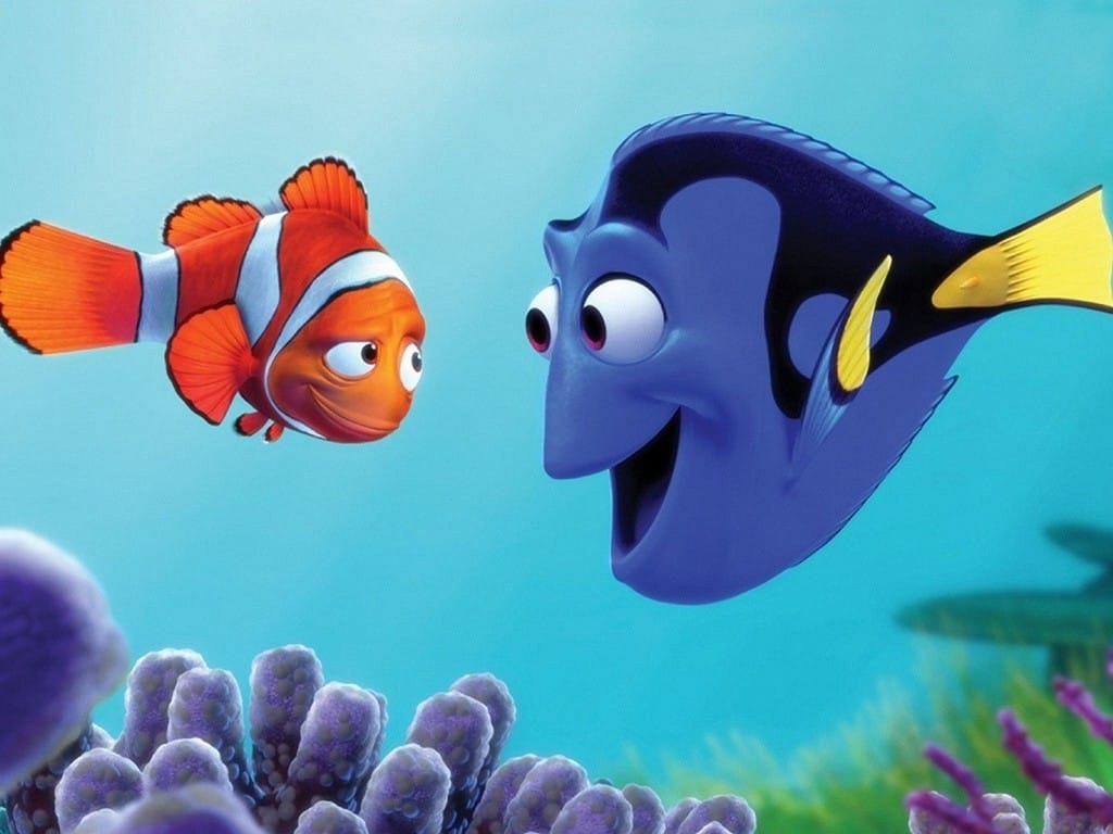 Marlin e Dory em «À Procura de Nemo»