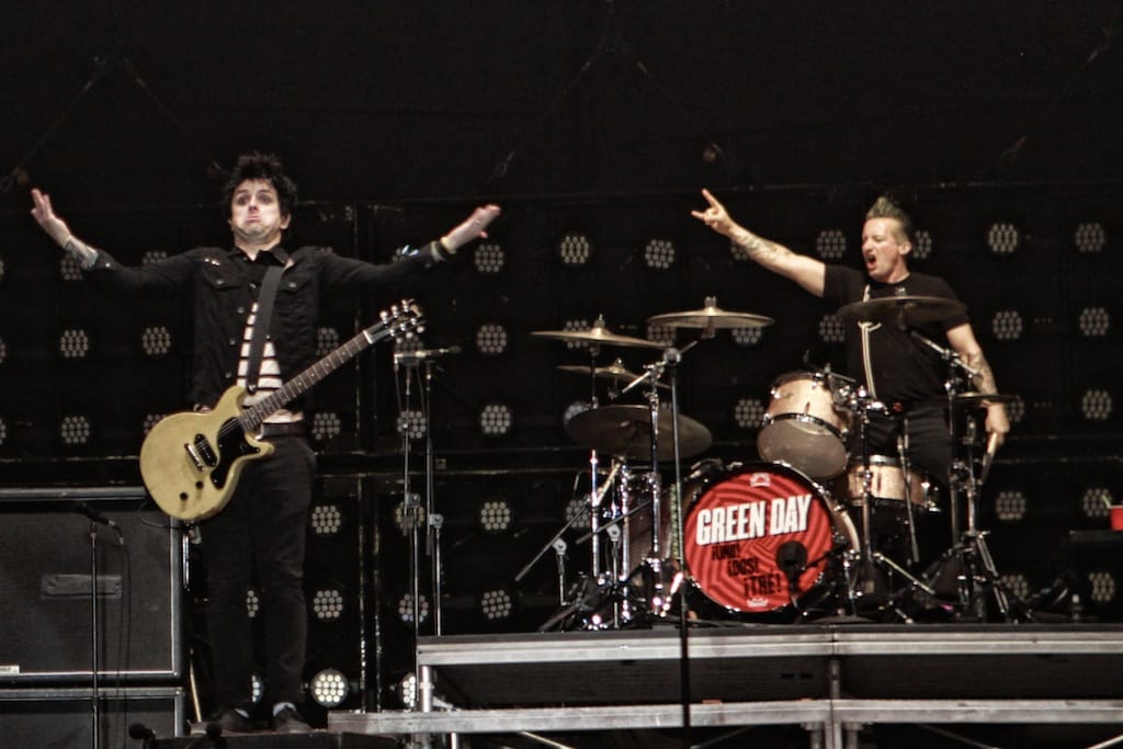 Green Day no Optimus Alive 13 (Foto: Paulo Sampaio)