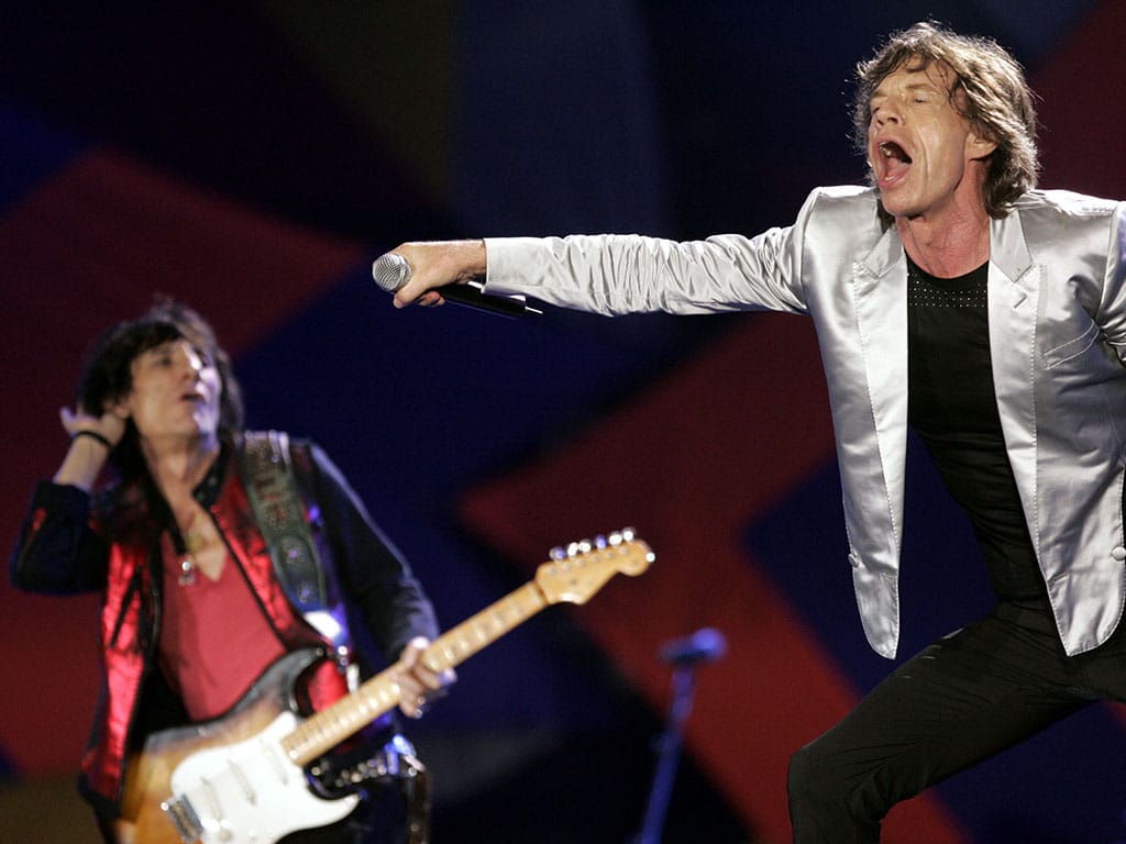 Mick Jagger durante um concerto com a banda Rolling Stones (Reuters)