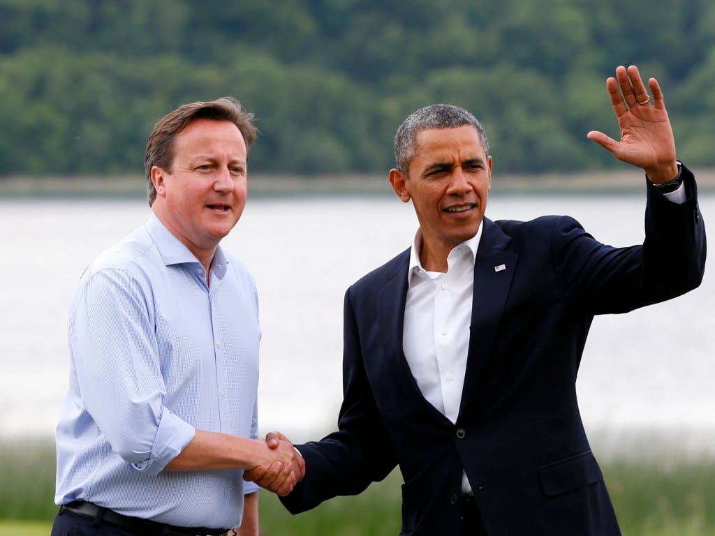 David Cameron e Barack Obama na reunião do G8, na Irlanda do Norte (Reuters)