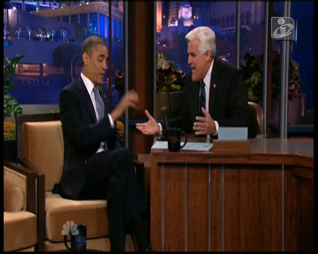 Barack Obama e Jay Leno