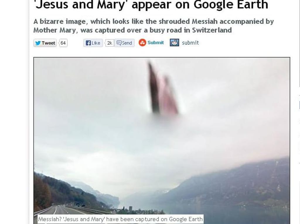 Jesus e Maria aparecem no Google Earth